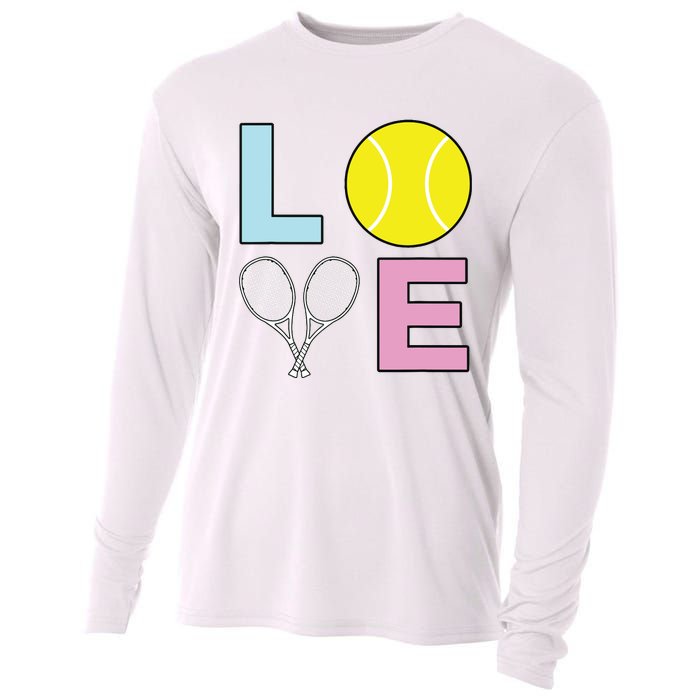 I Love Tennis Tennis Player Cooling Performance Long Sleeve Crew