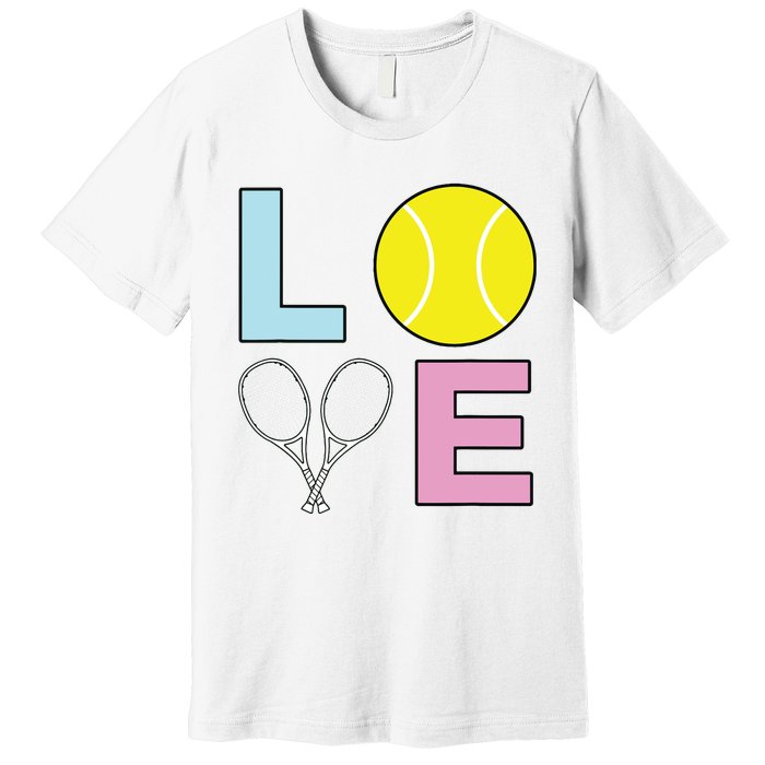 I Love Tennis Tennis Player Premium T-Shirt