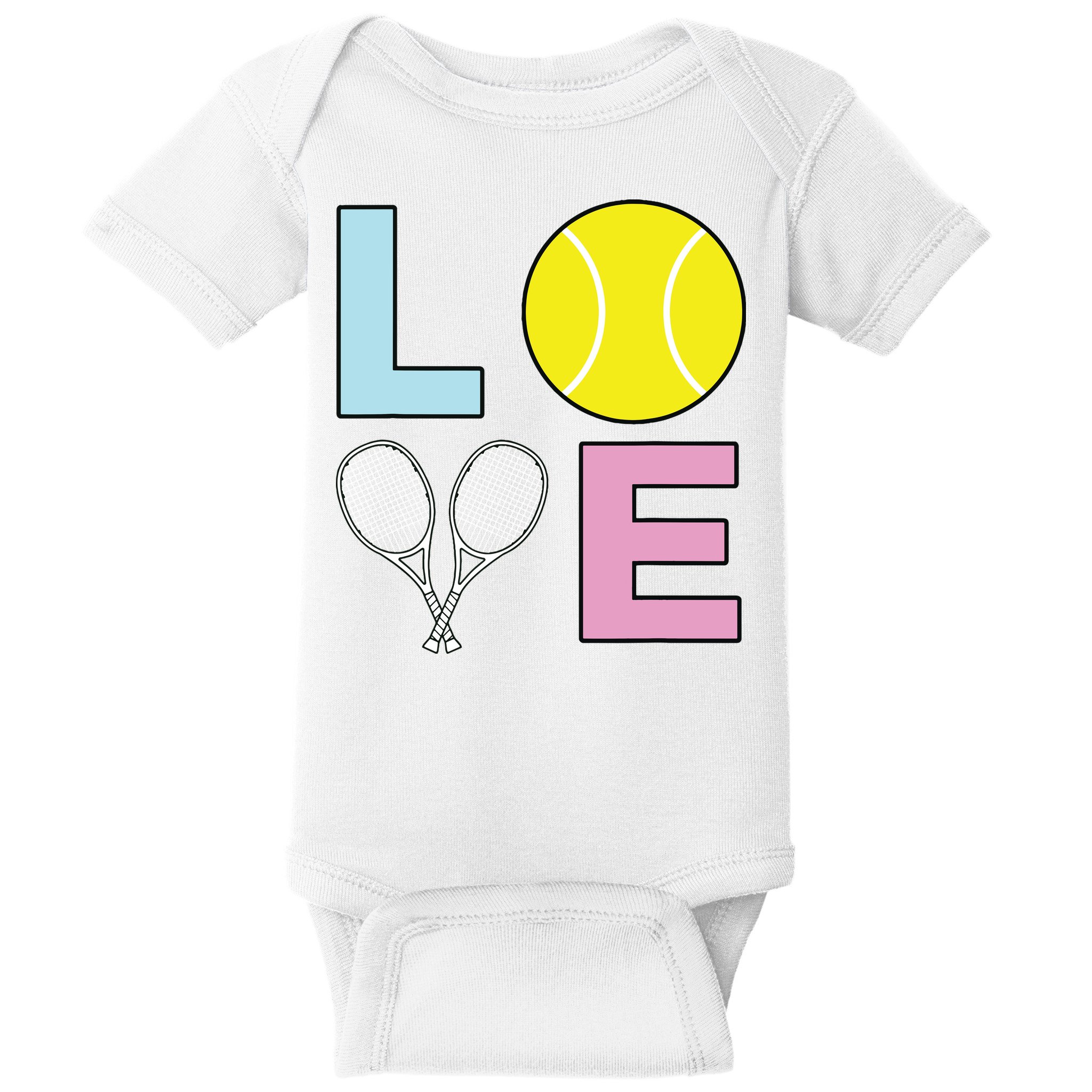I Love Tennis Tennis Player Baby Bodysuit