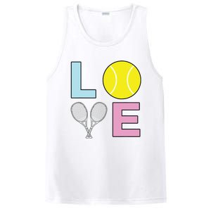 I Love Tennis Tennis Player PosiCharge Competitor Tank