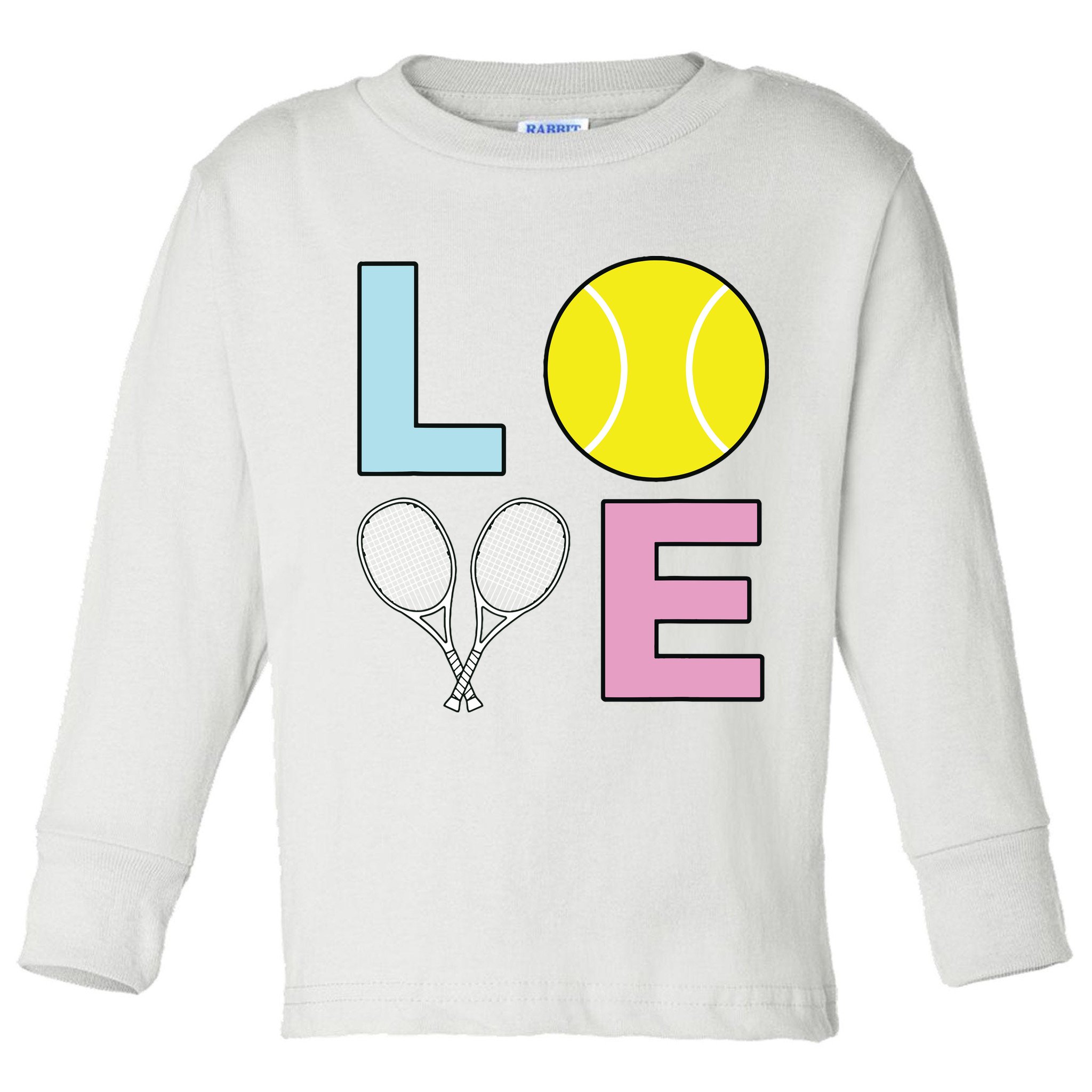 I Love Tennis Tennis Player Toddler Long Sleeve Shirt