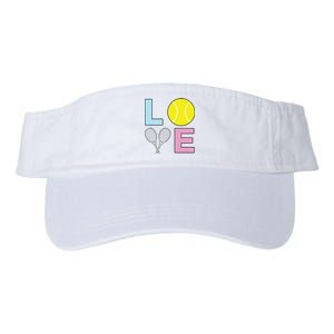 I Love Tennis Tennis Player Valucap Bio-Washed Visor