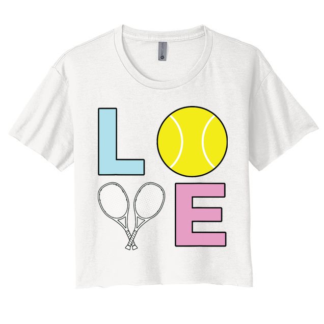 I Love Tennis Tennis Player Women's Crop Top Tee