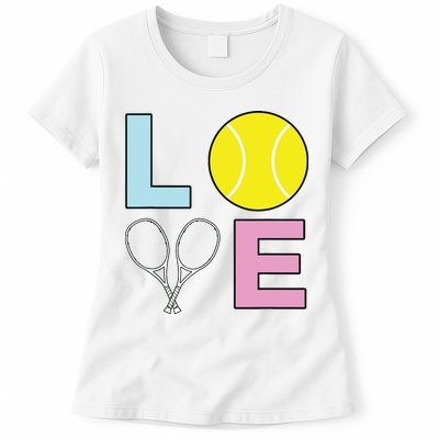 I Love Tennis Tennis Player Womens T-Shirt