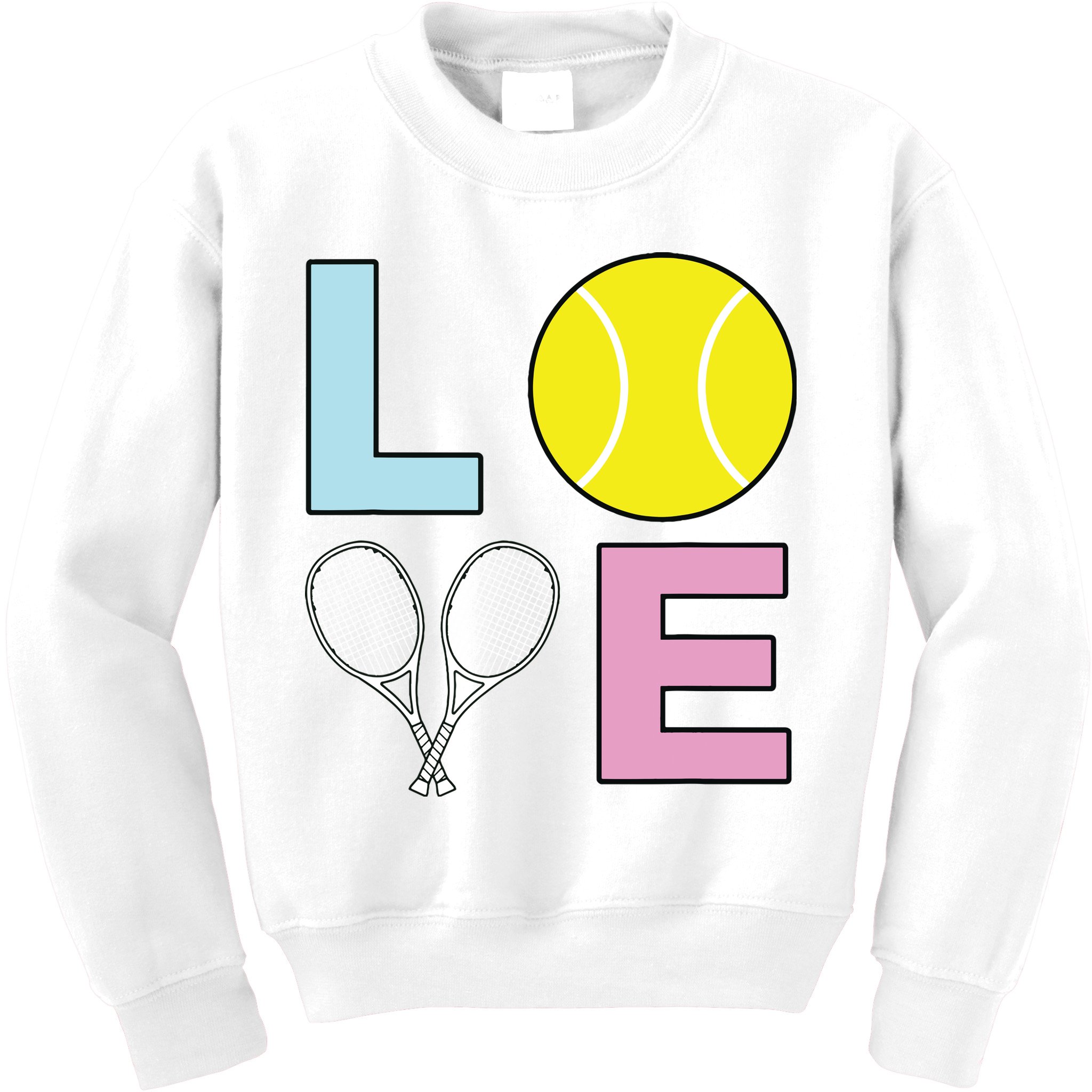 I Love Tennis Tennis Player Kids Sweatshirt