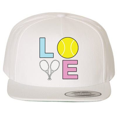 I Love Tennis Tennis Player Wool Snapback Cap