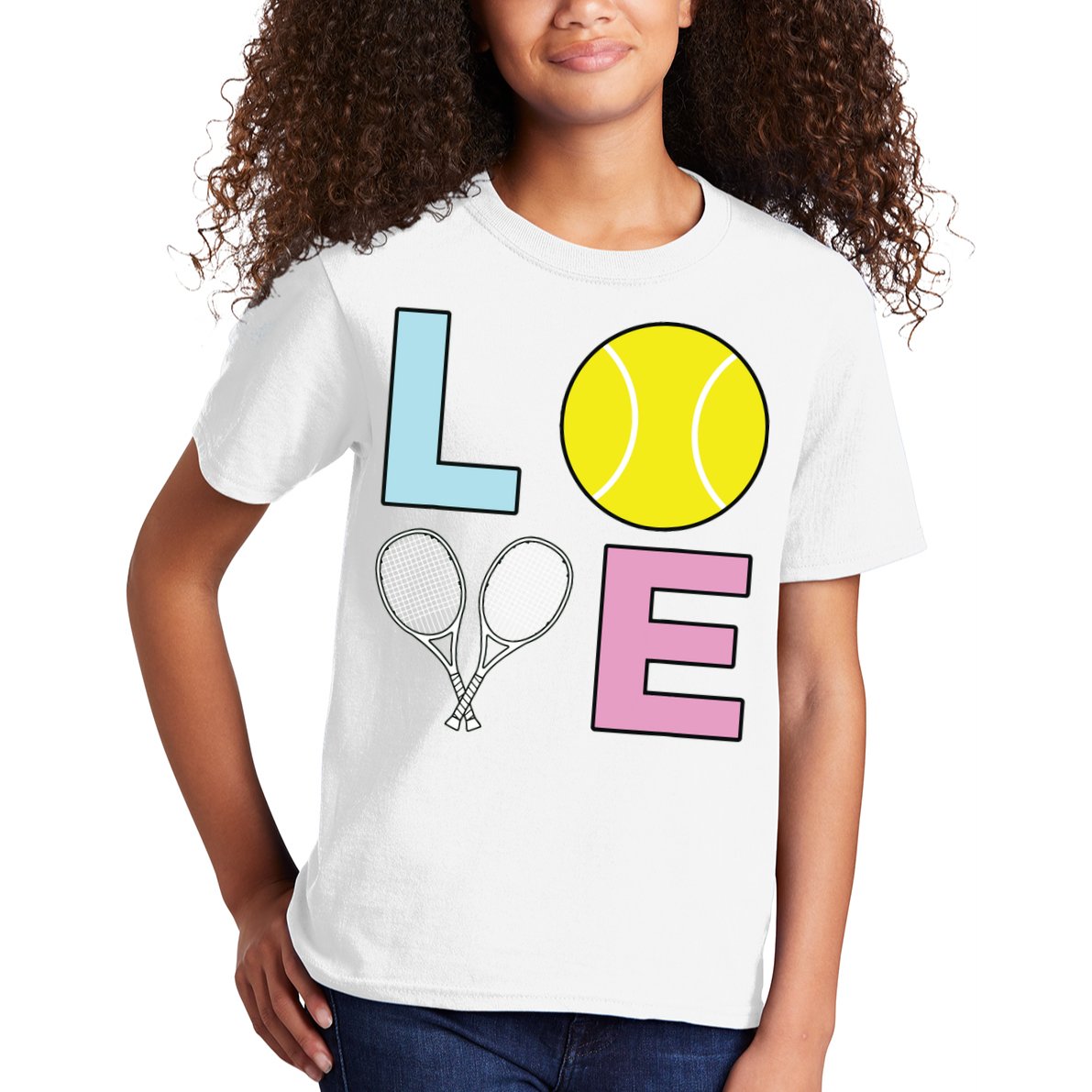 I Love Tennis Tennis Player Kids T-Shirt
