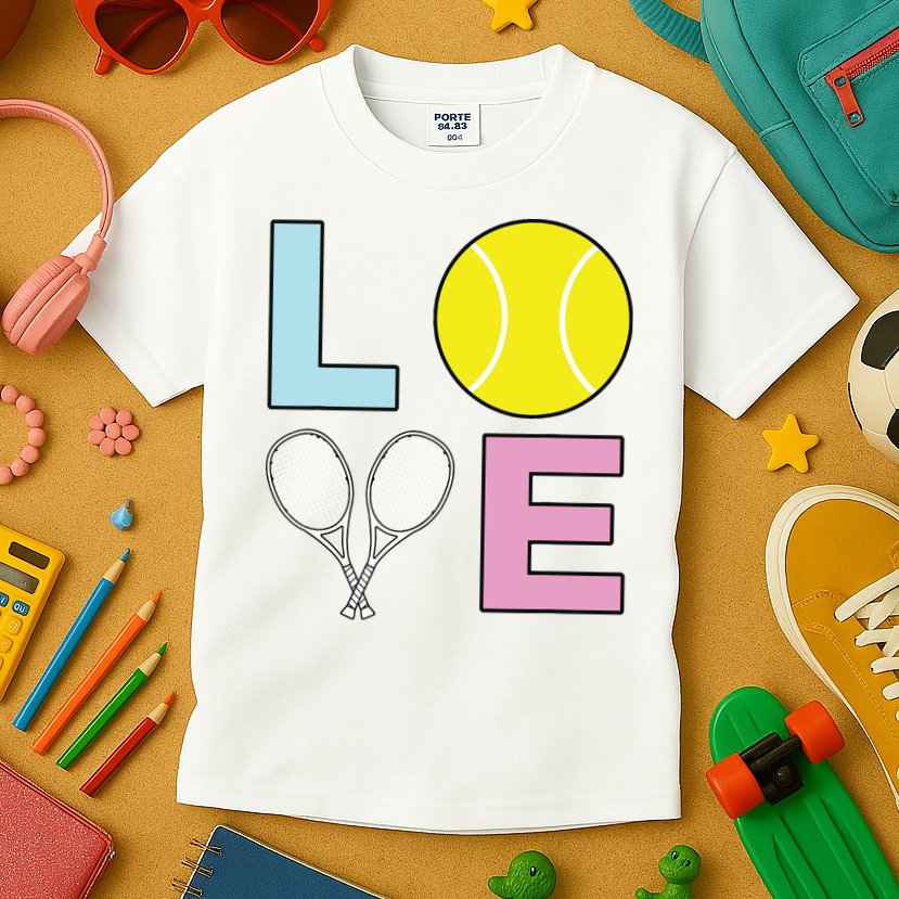 I Love Tennis Tennis Player Kids T-Shirt