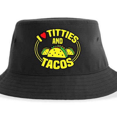 I Love Titties And Tacos Sustainable Bucket Hat