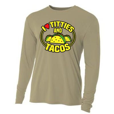 I Love Titties And Tacos Cooling Performance Long Sleeve Crew