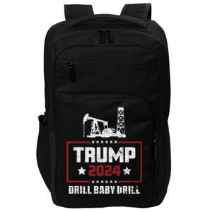 I Love Trump 2024 Drill Baby Drill 4th Of July Impact Tech Backpack