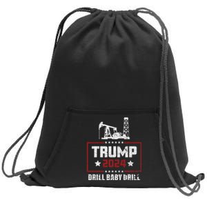 I Love Trump 2024 Drill Baby Drill 4th Of July Sweatshirt Cinch Pack Bag