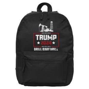 I Love Trump 2024 Drill Baby Drill 4th Of July 16 in Basic Backpack