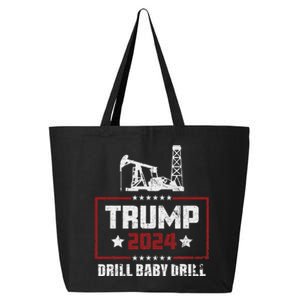 I Love Trump 2024 Drill Baby Drill 4th Of July 25L Jumbo Tote