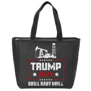 I Love Trump 2024 Drill Baby Drill 4th Of July Zip Tote Bag