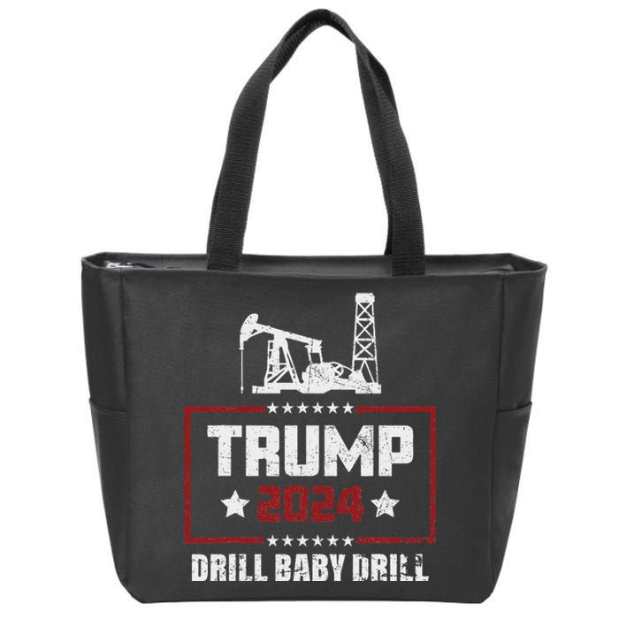 I Love Trump 2024 Drill Baby Drill 4th Of July Zip Tote Bag