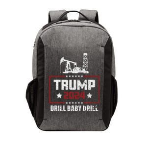 I Love Trump 2024 Drill Baby Drill 4th Of July Vector Backpack