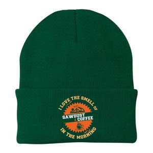 I Love The Smell Of Sawdust & Coffee In The Morning Woodwork Knit Cap Winter Beanie