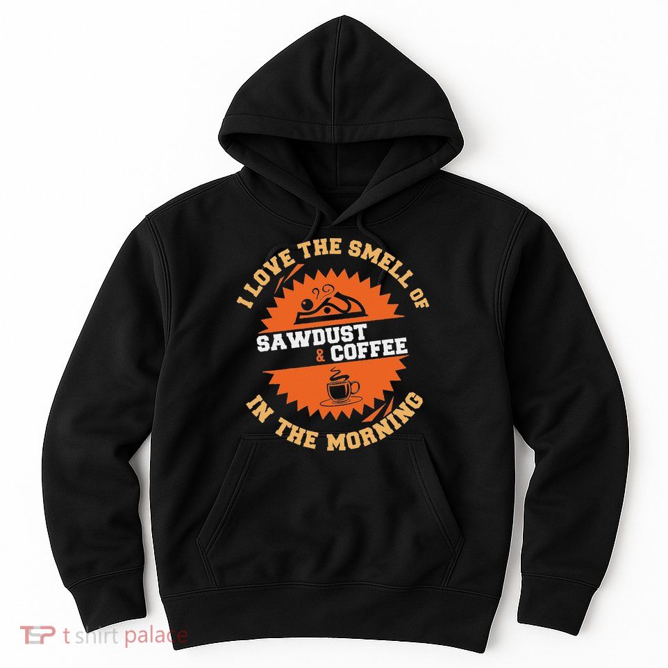 I Love The Smell Of Sawdust & Coffee In The Morning Woodwork Hoodie