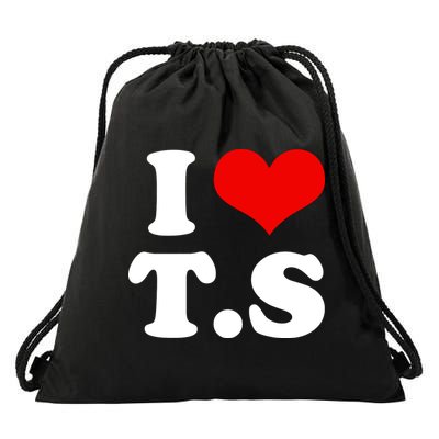 I LOVE TS Drawstring Bag