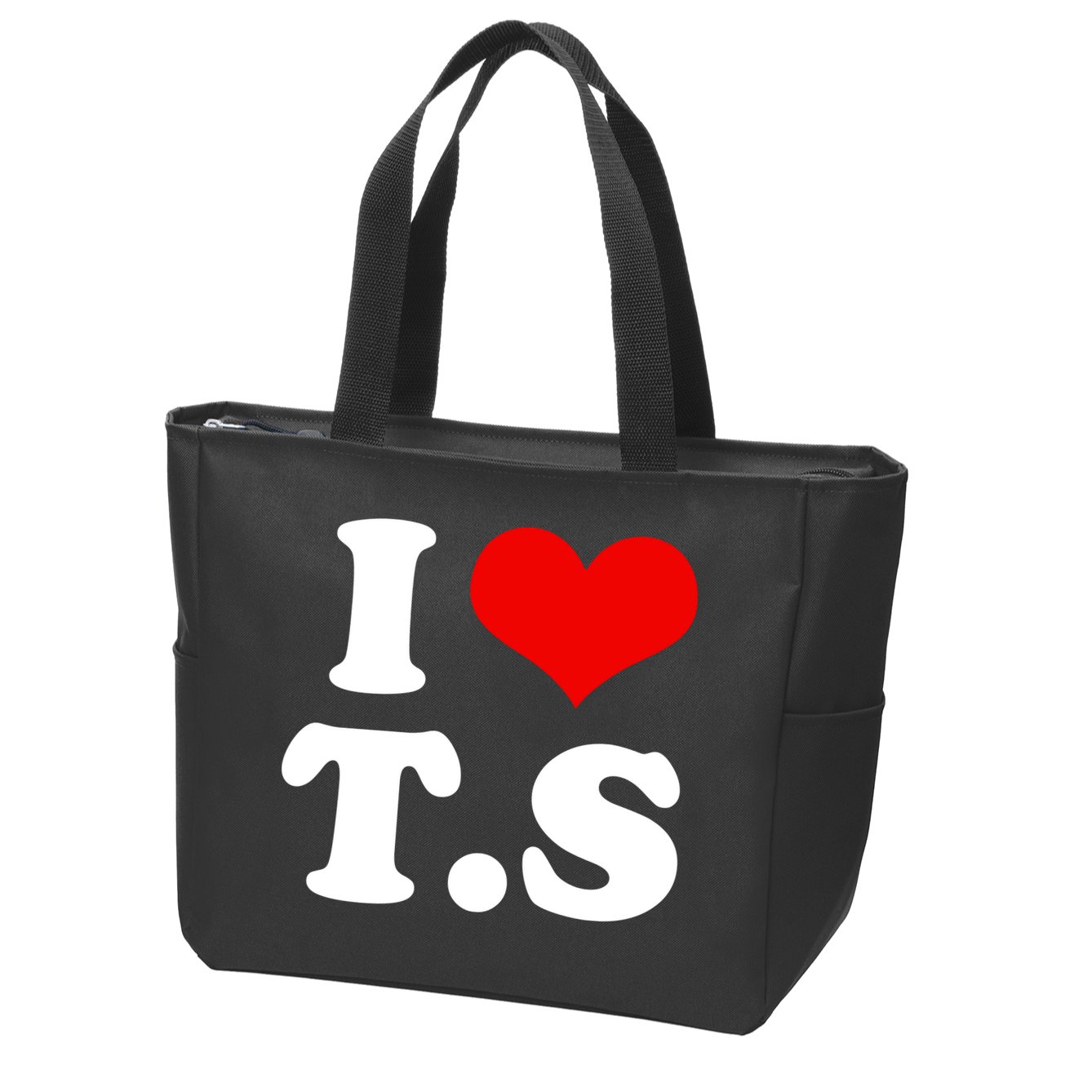 I LOVE TS Zip Tote Bag