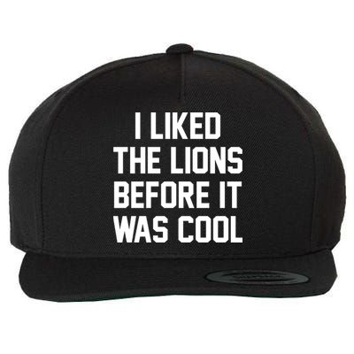 I Liked The Lions Before It Was Cool Funny Wool Snapback Cap