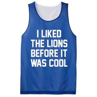 I Liked The Lions Before It Was Cool Funny Mesh Reversible Basketball Jersey Tank