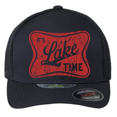 ItS Lake Time Summer Lake Camper Life Flexfit Unipanel Trucker Cap