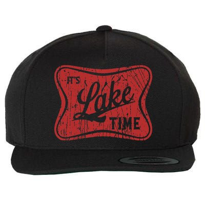 ItS Lake Time Summer Lake Camper Life Wool Snapback Cap