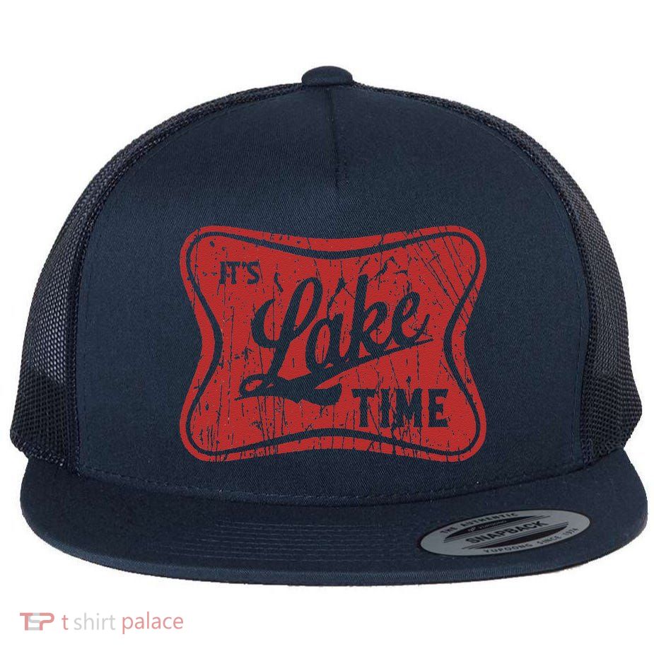 ItS Lake Time Summer Lake Camper Life Flatbill Hat