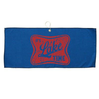 ItS Lake Time Summer Lake Camper Life Large Microfiber Waffle Golf Towel