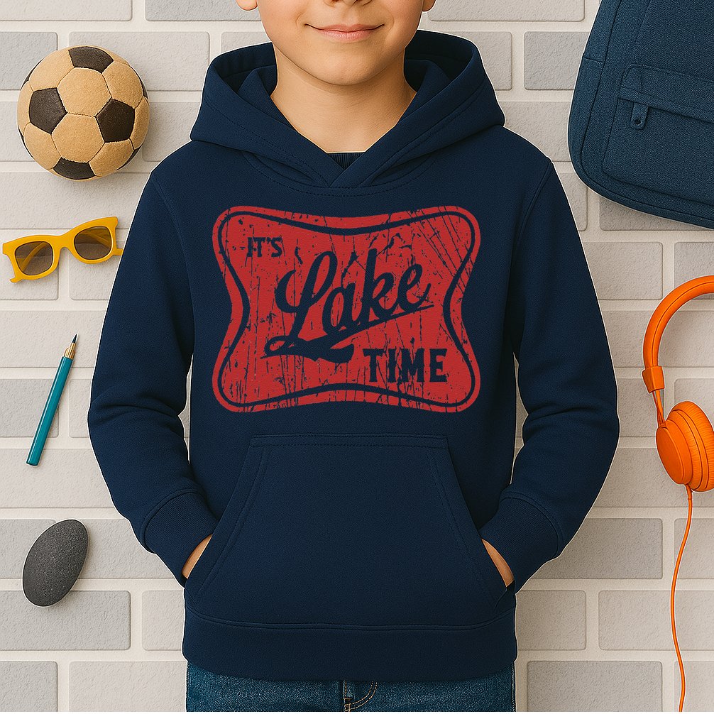 ItS Lake Time Summer Lake Camper Life Kids Hoodie