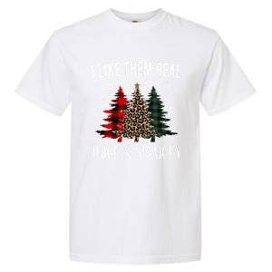 I Like Them Thick And Sprucey Funny Christmas Colorful Tree Garment-Dyed Heavyweight T-Shirt