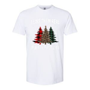 I Like Them Thick And Sprucey Funny Christmas Colorful Tree Softstyle CVC T-Shirt