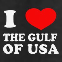 I Love The Gulf Of Usa Funny 2025 Dank Meme Cringe 7 Panel Mesh Trucker Snapback Hat