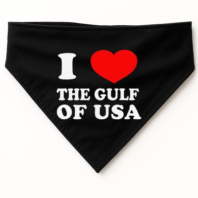 I Love The Gulf Of Usa Funny 2025 Dank Meme Cringe USA-Made Doggie Bandana