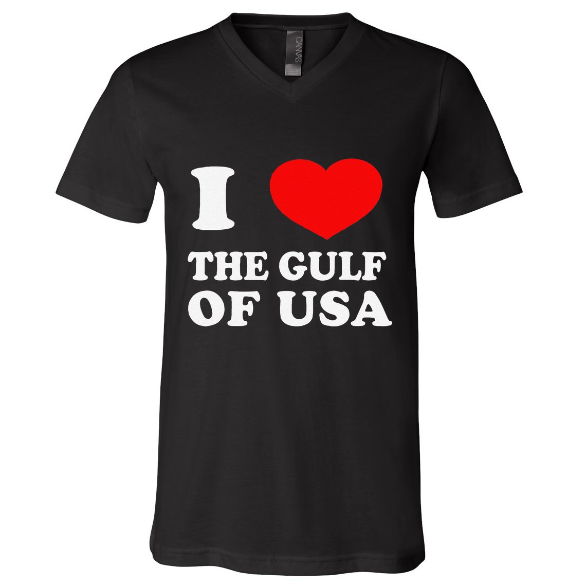 I Love The Gulf Of Usa Funny 2025 Dank Meme Cringe V-Neck T-Shirt