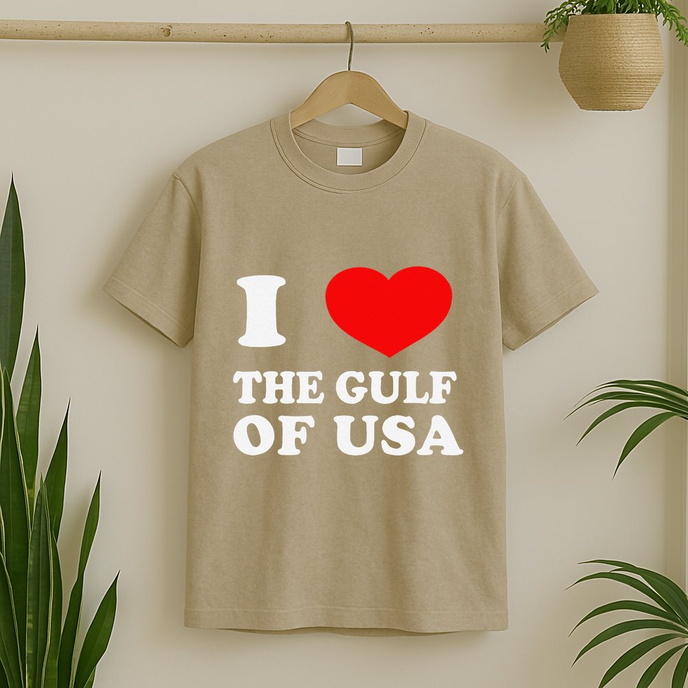 I Love The Gulf Of Usa Funny 2025 Dank Meme Cringe T-Shirt