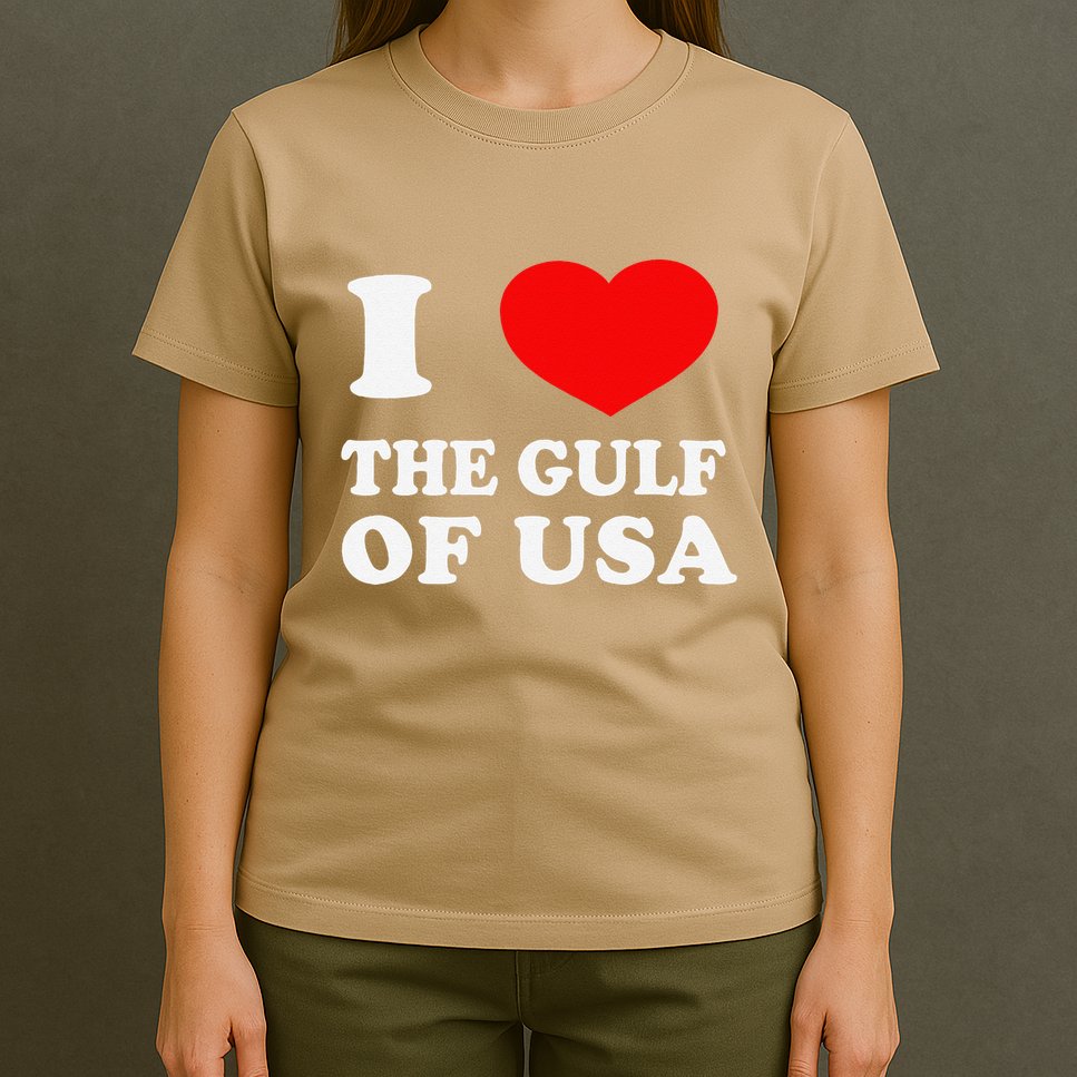 I Love The Gulf Of Usa Funny 2025 Dank Meme Cringe T-Shirt