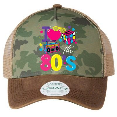 I Love The 80s 80's Party Retro birthday  Legacy Tie Dye Trucker Hat