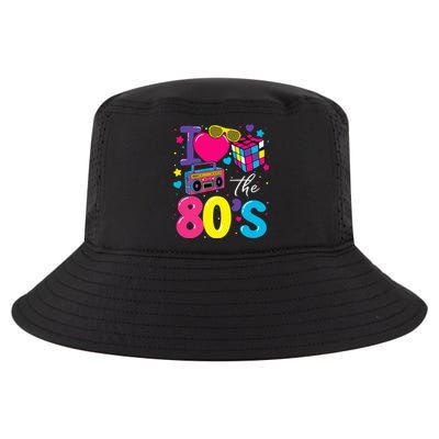 I Love The 80s 80's Party Retro birthday  Cool Comfort Performance Bucket Hat