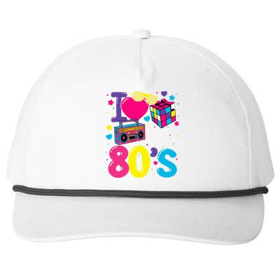 I Love The 80s 80's Party Retro birthday  Snapback Five-Panel Rope Hat