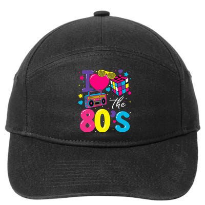 I Love The 80s 80's Party Retro birthday  7-Panel Snapback Hat