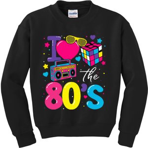 I Love The 80s 80's Party Retro birthday  Kids Sweatshirt