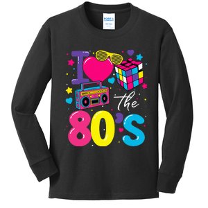 I Love The 80s 80's Party Retro birthday  Kids Long Sleeve Shirt