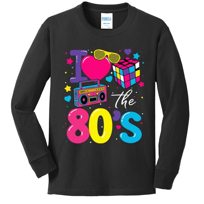 I Love The 80s 80's Party Retro birthday  Kids Long Sleeve Shirt