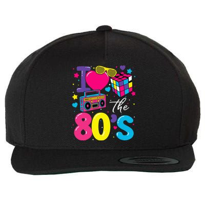 I Love The 80s 80's Party Retro birthday  Wool Snapback Cap