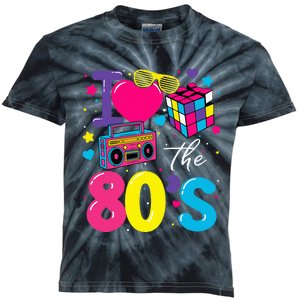 I Love The 80s 80's Party Retro birthday  Kids Tie-Dye T-Shirt