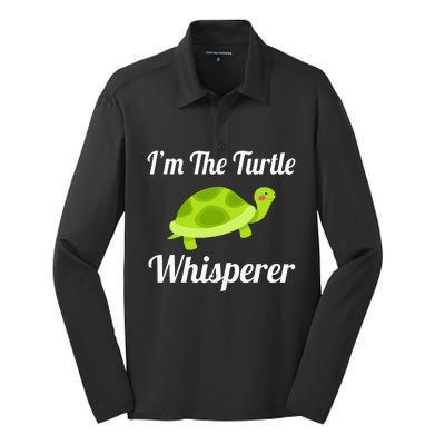 I Love Turtles - Turtle Whisperer Silk Touch Performance Long Sleeve Polo