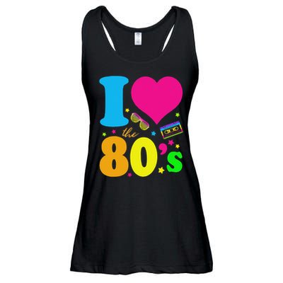 I Love The 80's 80's 90's Costume Party Ladies Essential Flowy Tank